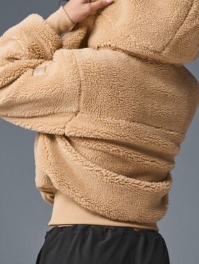 ALO Yoga Tan Sherpa Hoodie Jacket